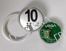 Кнопка 10 этаж красная индикация с кодом брайля MLK Venus Vega