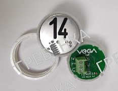 Кнопка 14 этаж красная индикация с кодом брайля MLK Venus Vega