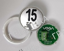 Кнопка 15 этаж красная индикация с кодом брайля MLK Venus Vega
