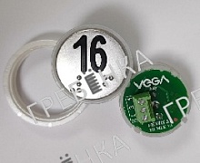 Кнопка 16 этаж красная индикация с кодом брайля MLK Venus Vega
