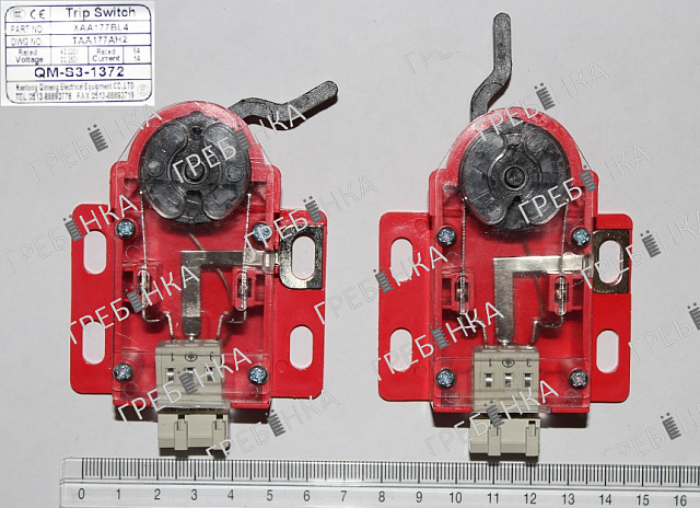 Выключатель QM-S3-1372 XAA177BL4 (красный) аналог TAA177AH2 Otis