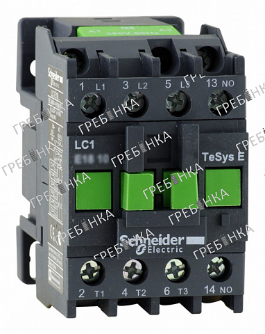 Контактор LC1E65M5 Schneider катушка 220В, 3П, 65А, АС-3, 50/60Гц, 1но+1нз