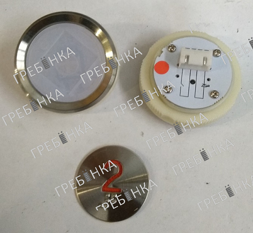 Кнопка MTD330 "2" этаж красная подсветка Mitsubishi
