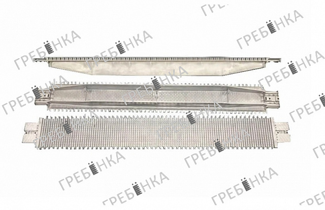 Паллета траволатора L=1138мм (1000мм) алюминиевая серая без демаркационных линий 390221 Schindler