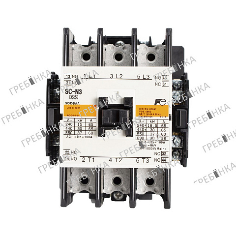 Контактор SC-N3 SC65BAA катушка 220VAC 65A 50Hz 3-силовых контакта 2НО+2НЗ Fuji